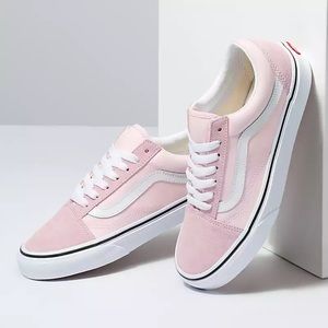 Vans Womens Old Skool - Shoes Pink/White Size 10.0